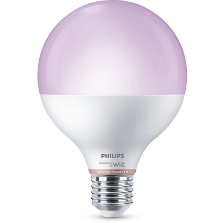 LED žiarovka E27 Sphere G95 11W = 75W 1055lm 2200-6500K RGB + TW Smart SMART WiFi Bluetooth App WiZ Philips