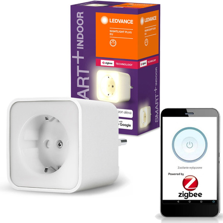 Inteligentná sieťová zásuvka EU 230V 16A s osvetlením SMART+ ZigBee Plug Ledvance