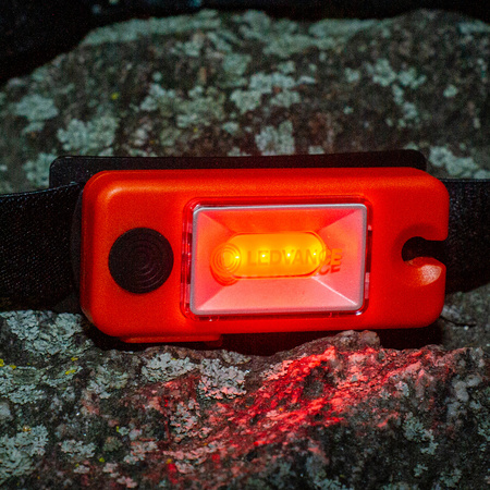 LED hlavová baterka 1,3 W 80lm 6500K studená biela oranžová baterka Ledvance