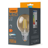 LED žiarovka E27 G95 Sphere 7W = 53W 700lm 2200K teplá biela 360° FILAMENT Amber Dimmable Videx