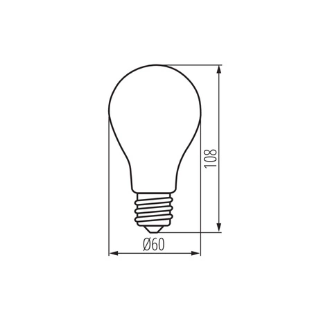 LED žiarovka E27 Edison A60 4W = 62W 840lm 2700K teplá biela Clear XLED Filament Kanlux