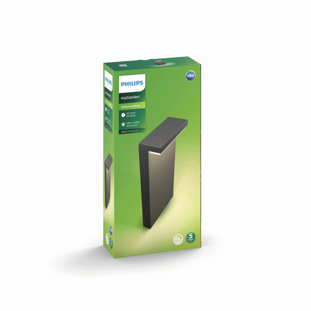 Záhradná lampa vonkajšia PIPE 40cm LED 9W 1000lm 2700K IP44 Bustan Philips