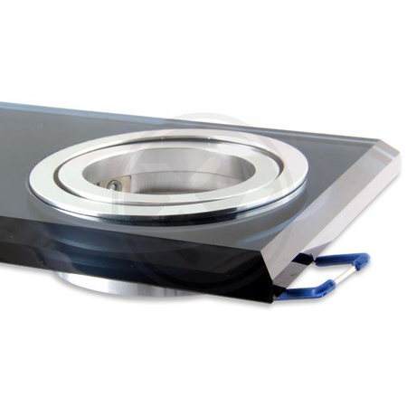 Bodová halogénová podhľadová montáž 2x GU10 obdĺžniková pohyblivá čierna Styx Masterled