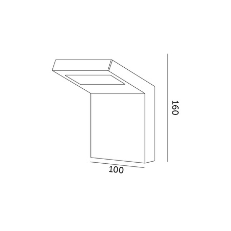 Vonkajšie nástenné svietidlo LED 10W 400lm 4000K neutrálna biela IP54 Black Induo Kobi