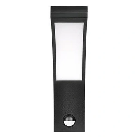 Záhradné nástenné svietidlo LED 10W 750lm 4000lm, neutrálna biela 120° čierne IP54 so senzorom pohybu Diron Masterled