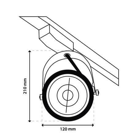 GU10 ES111 čierna VICTUS jednofázové zbernicové svetlo Lumiled