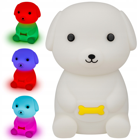 Dekoratívne detské nočné svetlo pre psov LED 2,5 W 18 lm 3000K teplá biela RGB 360° White Masterled