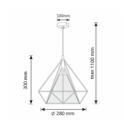 Sanico Goldlux E27 White Black Hira Dekoratívne závesné stropné svietidlo
