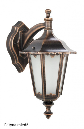 Vonkajšia záhradná lampa fasádna KINKIET LED Retro Midi K 3012/1/M E27 Su-Ma