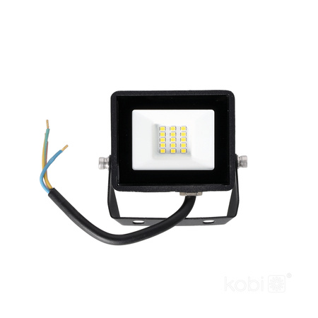 LED reflektor Vonkajšie záhradné 10W 735lm 6500K Studené 120° IP65 IK05 Čierna MH Kobi