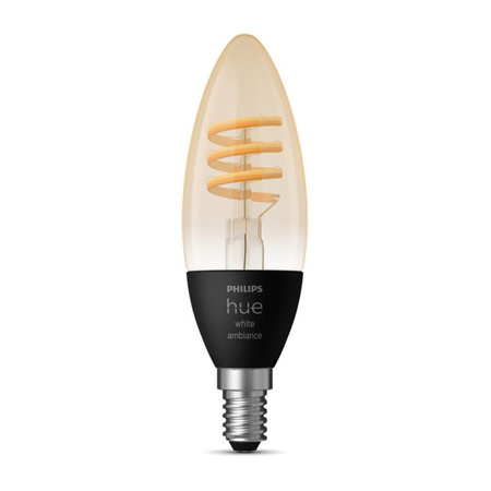 LED žiarovka E14 Candle B39 4,6W = 30W 350lm 2200-4500K CCT FILAMENT SMART Smart Bluetooth ZigBee White Ambiance Philips HUE
