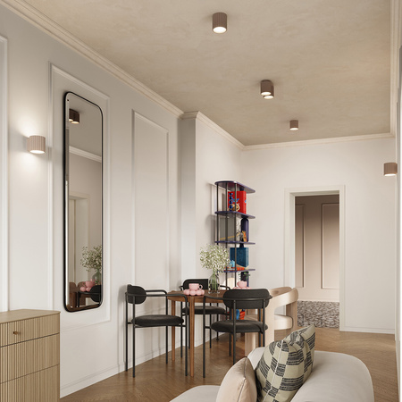 Nástenné svietidlo Nástenné svietidlo G9 hliník Taupe Aura Deep Space SL.1816 Sollux