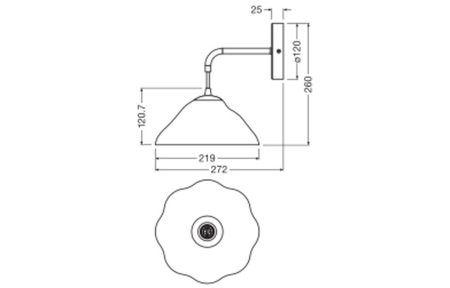 Dekoratívne nástenné svietidlo Nástenná povrchová montáž E14 biela Dekor Ledvance