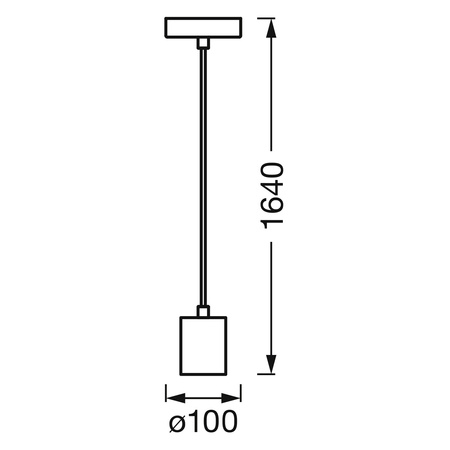 E27 závesné stropné svietidlo čierne Vintage 1906 kyvadlo Ledvance