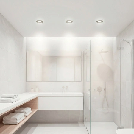 Svietidlo HALOGEN na zapustenú montáž Pohyblivé okrúhle svietidlo AURELI Satin Sheet MR16 GU10