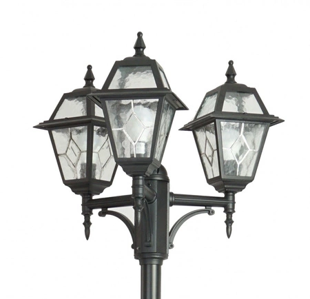 Záhradná lampa Vonkajšia tyčová lampa E27 Vitráž OGMWN 3 N 185-285cm čierna Su-Ma