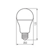 LED žiarovka E27 A60 13W = 99W 1520lm 3000K teplá biela RAPID Kanlux