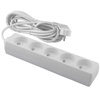 Sieťová predlžovacia zástrčka - 5x uzemnená zásuvka Power Strip 5m 3x1,5mm 16A biela