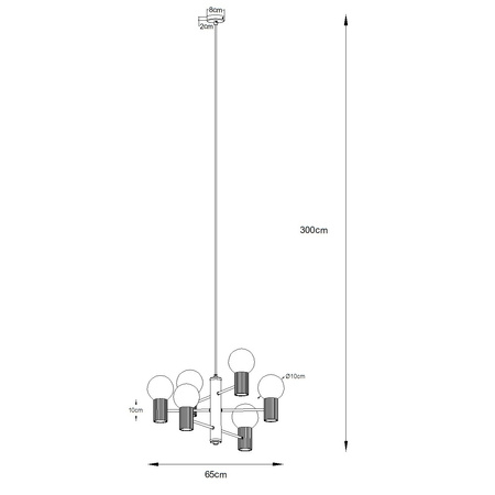 Luster Závesné svietidlo 6x G9 Hliníkové biele Halo Francúzske nebo SL.1829 Sollux