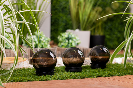 LED solárna záhradná lampa poháňaná dekoratívnou guľou 3000K IP44 10cm