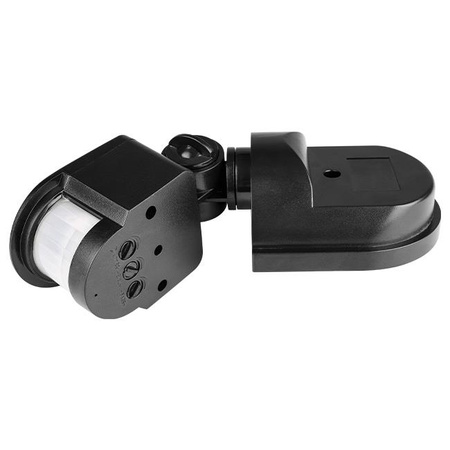 Vonkajší PIR senzor pohybu a súmraku čierny IP44 180° Masterled