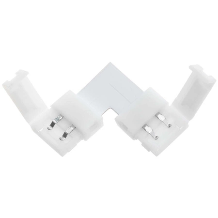 Uhlový konektor pre LED pásik 2PIN snap-on 10mm