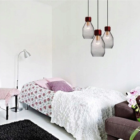 Lampa wisząca UMBRA ZWIS ciemne szkło do LED 1xE27 LUMILED