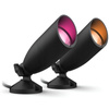 2x LED záhradné reflektory 10W 540lm 2700-5000K RGB + TW Black Smart SMART WiFi Bluetooth App WiZ