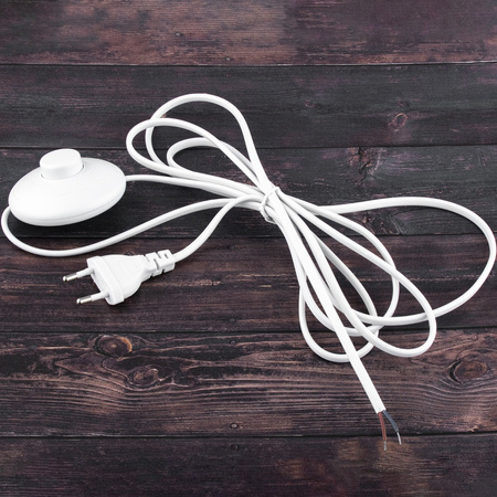 Káblový nožný spínač biely