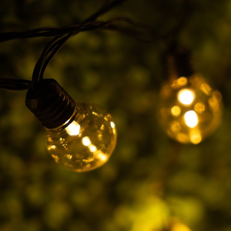 Záhradná vonkajšia svetelná reťaz Girland 8m 50x LED 3000K NESSA LUMILED