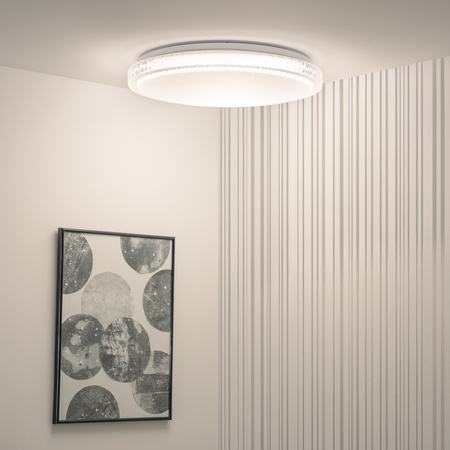 LED stropný plafón AGA2 72W IP44 CCT biely okrúhly 50cm + LUMILED PILOT