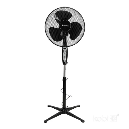 Cirkulačný ventilátor stojaci vietor čierny 45W diaľkové ovládanie VIENTO-R Windstar Kobi
