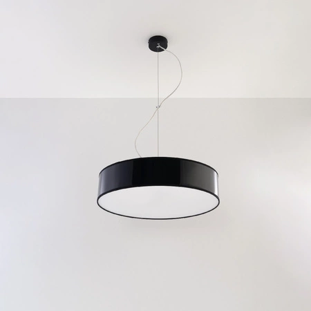 Stropné závesné svietidlo Plafond 3x E27 Round Black Minimalist Arena Sollux