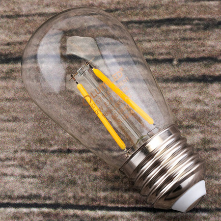 Záhradná vonkajšia svetelná reťaz Girland 20m 20x žiarovky E27 2W 3000K MALUS Lumiled