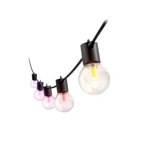 Vonkajšia záhradná girlanda 14 m IP65 20LED RGB SMART Smart Bluetooth ZigBee Biela a farebná atmosféra Festavia Philips HUE