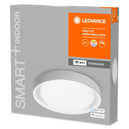 Plafond LED stropné svietidlo Povrchová montáž 34W 1300lm CCT Stmievateľné okrúhle sivé SMART+ WiFi Eye Ledvance