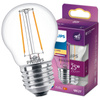 LED žiarovka E27 guľka P45 2W = 25W 250lm 2700K teplá biela FILAMENT LED Classic Philips