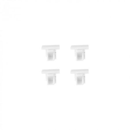 Hliníkový zapustený LED profil biely 2 m s matným difúzorom pre LED pásy + krytky Ecolight PW series