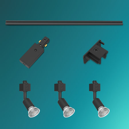 Súprava závesnej lišty LED GU10 jednofázová čierna EasyLink Tobia Philips