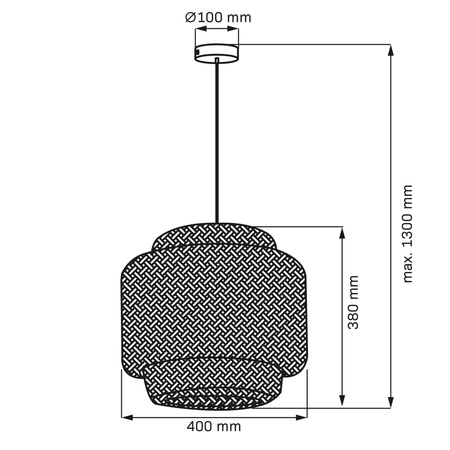 Stropné závesné svietidlo E27 béžová BAMBOO NATURAL Sanico Goldlux