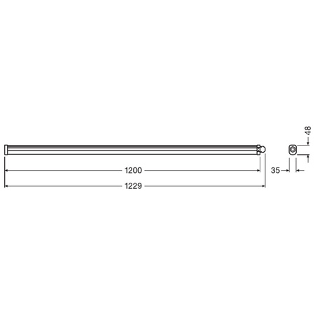 LED ohňovzdorná hermetická lampa 36W 4000lm 6500K studená biela IP65 IK08 biela Dampproof Ledvance