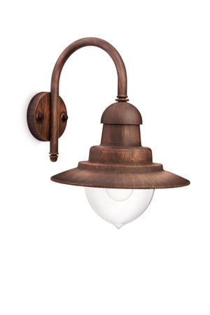 Záhradné nástenné svietidlo Vonkajšia lampa E27 IP44 Brown Raindrop Philips