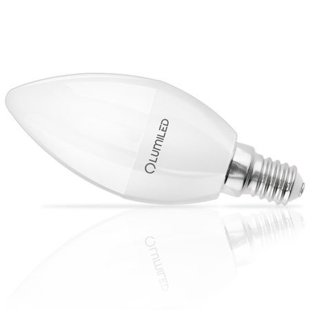 LED žiarovka E14 sviečka B35 8W = 60W 806lm 3000K teplá biela 180° LUMILED