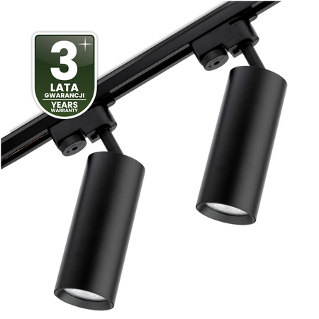 Sada osvetľovacích prípojníc 1 m + 2x RITI GU10 čierna LUMILED bodové svietidlo