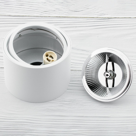 Povrchové svietidlo HALOGEN 15W Spot Tuba Moving white LED žiarovka GU10 ES111 COB 3000K LUMILED