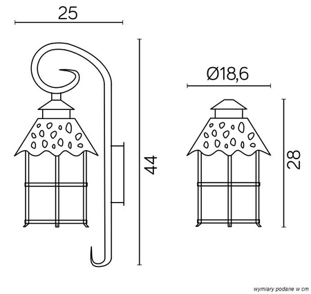 Toledo LED K 3012/1/R E27 Su-Ma Vonkajšia záhradná lampa SIGNAL