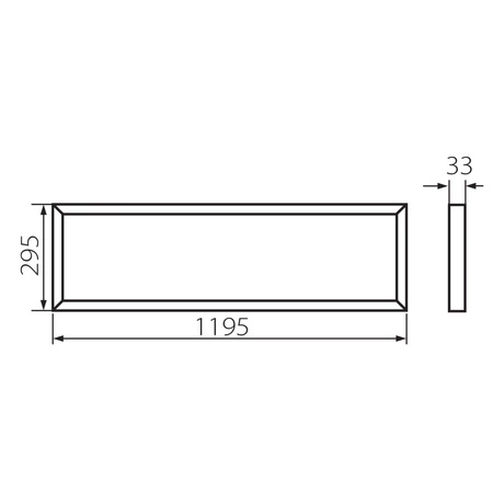 Kancelársky LED panel 120x30 36W 36W00lm 4000K, neutrálna biela 115° zapustený obdĺžnikový biely BAREV KANLUX