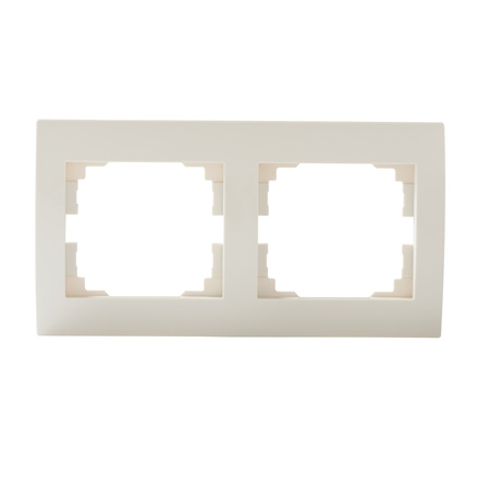 Horizontálny dvojitý rámik na povrchovú montáž do zásuvky Béžová LOGI Kanlux