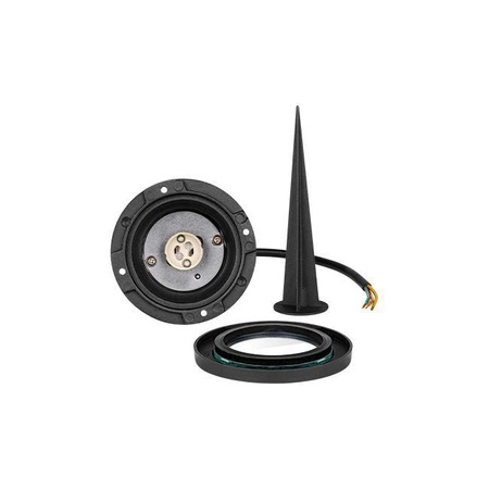 Záhradná lampa s reflektorom LED 3x GU10 čierna IP65 IK08 10cm Masterled