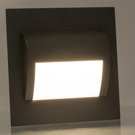 DECORUS schodiskové svietidlo LED 1,2W Graphite ProVero neutrálna biela 4000K 12V DC